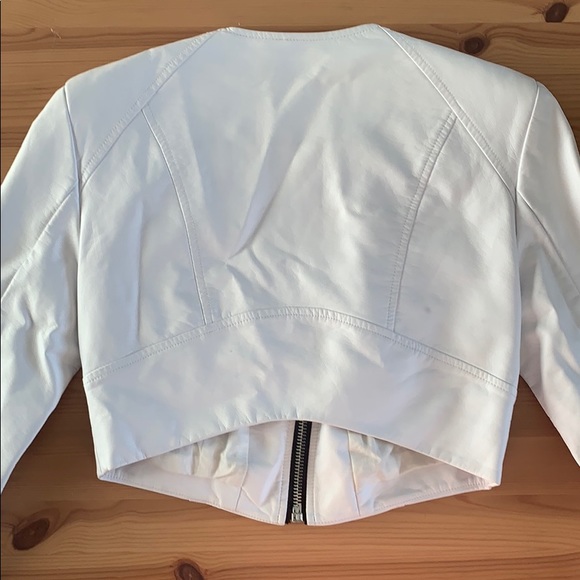 Bebe Crop Leather Jacket - Picture 5 of 9